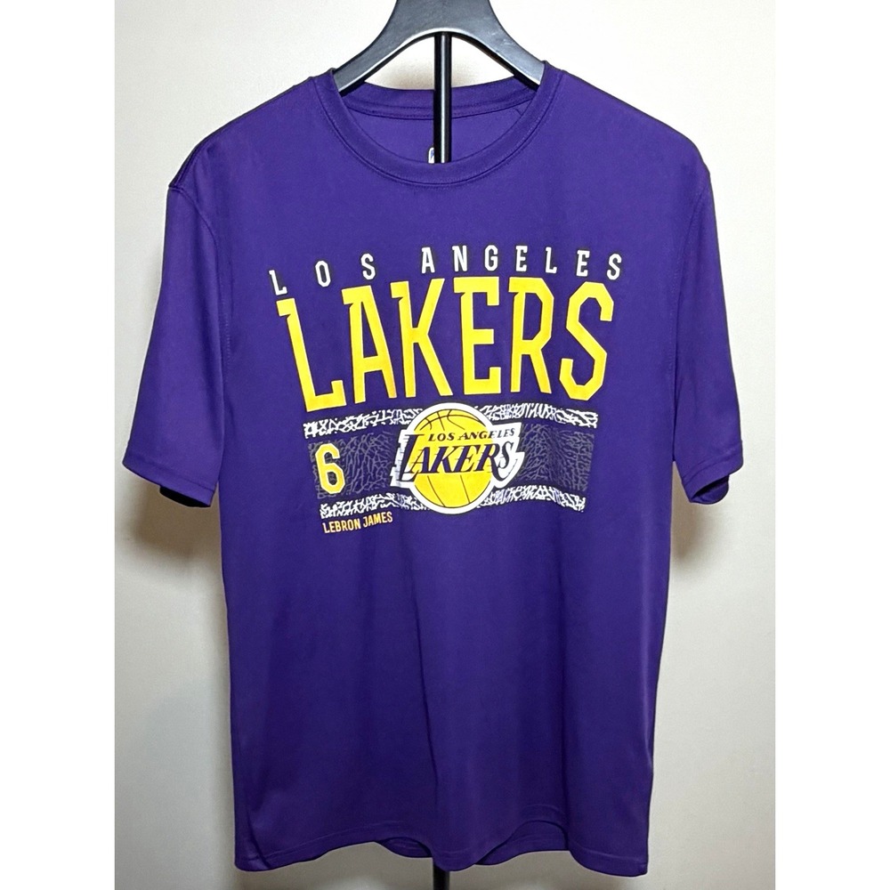NBA Los Angeles Lakers LeBron James #6 Purple Shirt Unisex Adult Size L